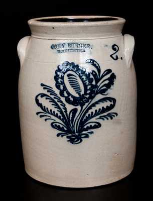 Fine JOHN BURGER / ROCHESTER Stoneware Jar