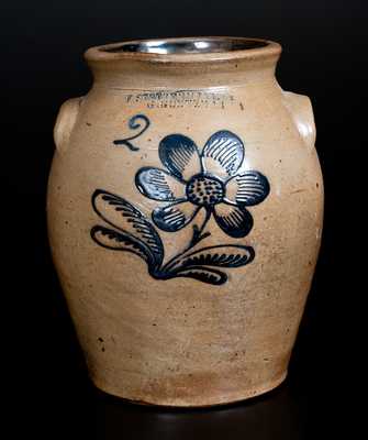 F. STETZENMEYER & G. GOETZMAN, Rochester, NY Stoneware Jar