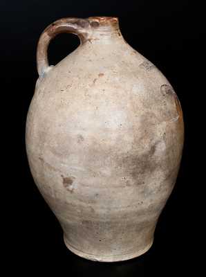 SWAN & STATES / STONINGTON, CT Two-Gallon Stoneware Jug with Incised Design