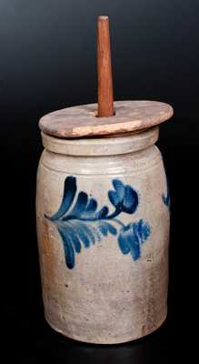 Attrib. Remmey, Philadelphia Stoneware Jar w/ Floral Design