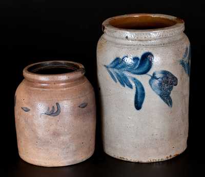Two Stoneware Jars, Northeastern U.S. origin, 19th century