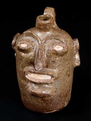 Rare and Important Edgefield, South Carolina, Stoneware Face Jug