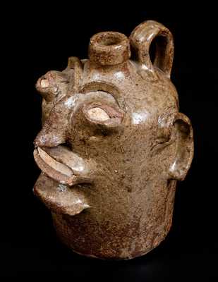 Rare and Important Edgefield, South Carolina, Stoneware Face Jug