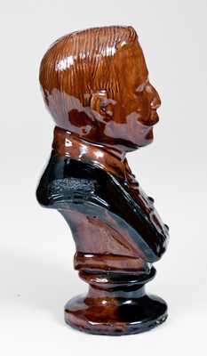 Rare Rockingham Bust of Admiral Dewey, American, late 19th century