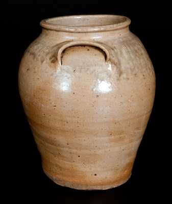 Fine Pottersville, Edgefield District, SC Alkaline-Glazed Stoneware Jar, Stamped