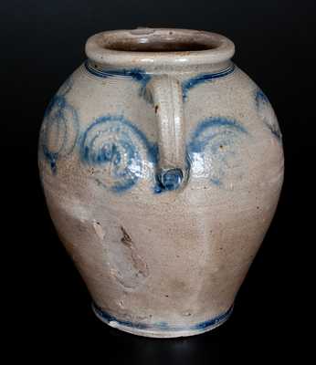 Kemple, Ringoes, New Jersey Stoneware Jar w/ Pomegranate Decoration, c1746-1795