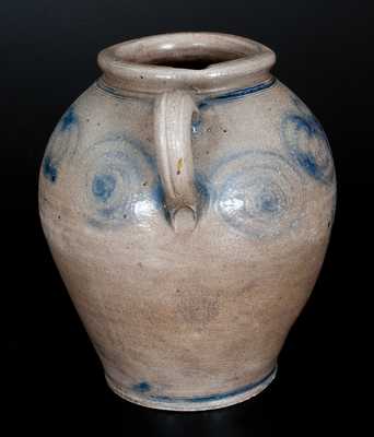 Kemple, Ringoes, New Jersey Stoneware Jar w/ Pomegranate Decoration, c1746-1795