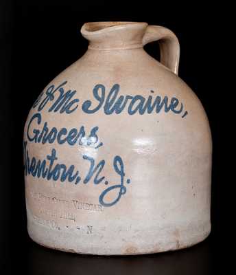 CASE S PURE CIDER VINEGAR, / CLOVER HILL, / HUNTERDON CO., N.J. Syrup Jug w/ Trenton Advertising