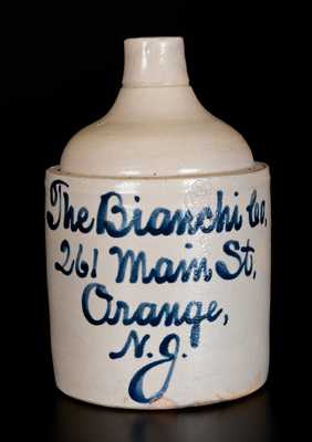 Orange, N.J. Advertising Stoneware Advertising Jug, att. Fulper Pottery, Flemington, NJ