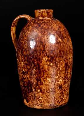 JOHN BELL / WAYNESBORO Redware Jug with Sponged Manganese Decoration