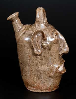 Extremely Rare and Important Edgefield District, SC Stoneware Face Jug