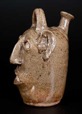 Extremely Rare and Important Edgefield District, SC Stoneware Face Jug