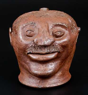 Exceptional Stoneware Face Jug, probably Barrow County, GA, circa 1880