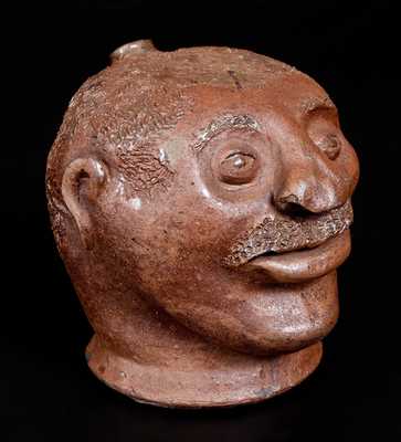 Exceptional Stoneware Face Jug, probably Barrow County, GA, circa 1880