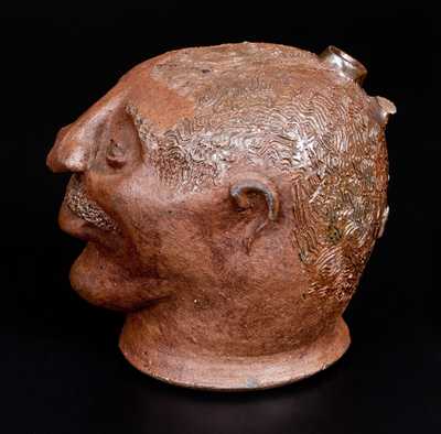 Exceptional Stoneware Face Jug, probably Barrow County, GA, circa 1880