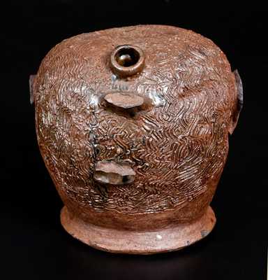 Exceptional Stoneware Face Jug, probably Barrow County, GA, circa 1880