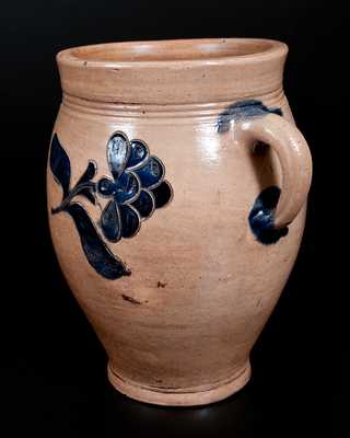 Stoneware Jar with Very Fine Incised Floral Decoration, Manhattan, circa 1800