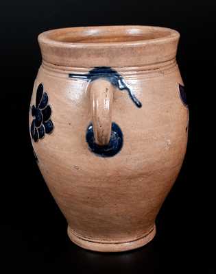 Stoneware Jar with Very Fine Incised Floral Decoration, Manhattan, circa 1800