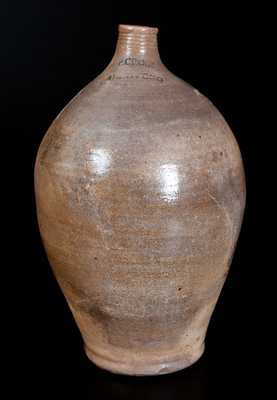 P. CROSS / HARTFORD Two-Gallon Stoneware Jug, Connecticut origin