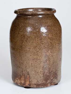G.P. SEIGLER / TRENTON, S.C. Alkaline-Glazed Stoneware Jar, Shaw s Creek, Edgefield District, SC