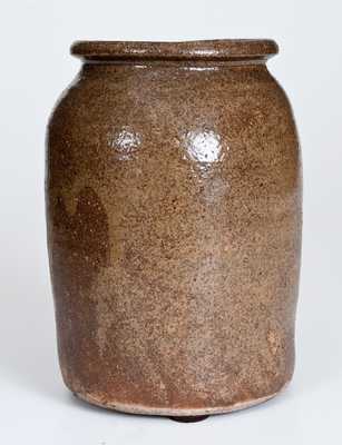G.P. SEIGLER / TRENTON, S.C. Alkaline-Glazed Stoneware Jar, Shaw s Creek, Edgefield District, SC
