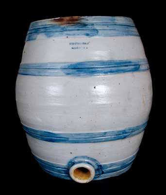 Rare SMITH & DAY / NORWALK, CT Eight-Gallon Stoneware Keg Cooler