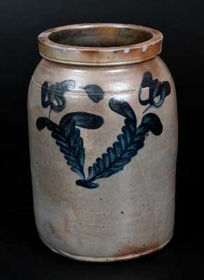 One-Gallon Southeastern PA Stoneware Jar, circa 1875