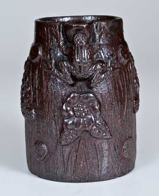 Rare Sewer Tile Frog Pitcher, Rochester Sewer Pipe Company, Rochester, NY, circa 1885-1900