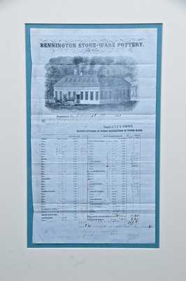 J. & E. NORTON, BENNINGTON STONE-WARE POTTERY Price List, Dated August 14, 1851