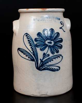 F. STETZENMEYER & / G. GOETZMAN / ROCHESTER. NY Two-Gallon Stoneware Jar