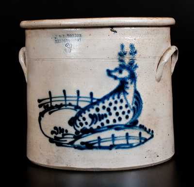 J. & E. NORTON / BENNINGTON, VT Three-Gallon Stoneware Deer Crock