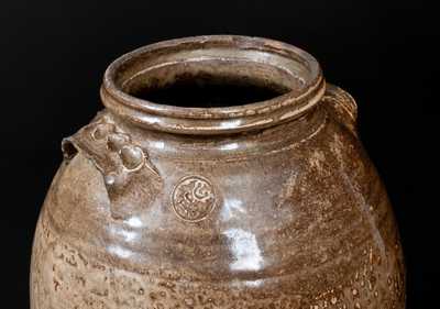 Very Unusual Isaac E. Gay, Kershaw County, SC Alkaline-Glazed Stoneware Jar