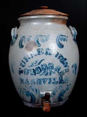 Very Rare A. RUSSELL / BEAVER, PA Stoneware Water Cooler with NASHVILLE Advertising