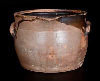 Rare E. BISSETT / WASHINGTON New Jersey Stoneware Spouted Milkpan