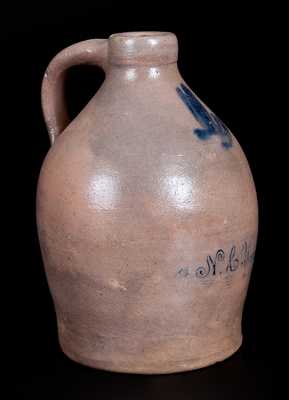 Unusual One-Quart Stoneware Jug Inscribed 