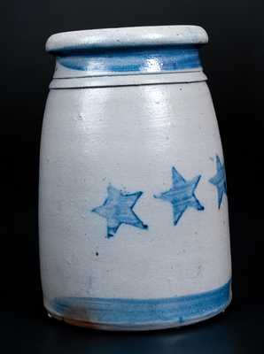 Fine Western PA Stoneware Wax Sealer with Stars and Stripes Decoration