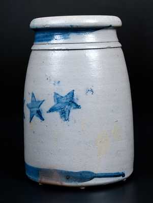 Fine Western PA Stoneware Wax Sealer with Stars and Stripes Decoration