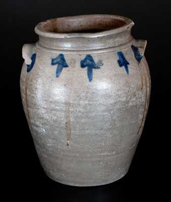 Att. Samuel Wilson, James River Region of VA Stoneware Jar w/ Swag and Tassel Decoration, c1820