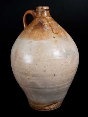 CHARLESTOWN (Mass.) Stoneware Jug with Impressed Diamond Designs