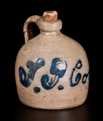 Rare Miniature Stoneware Script Advertising Jug Inscribed "S. P. Conklin"
