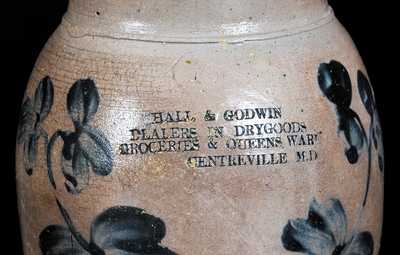 Very Rare CENTREVILLE, MD Advertising Stoneware Pitcher