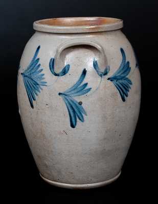 3 Gal. Decorated Baltimore Stoneware Jar,circa 1840