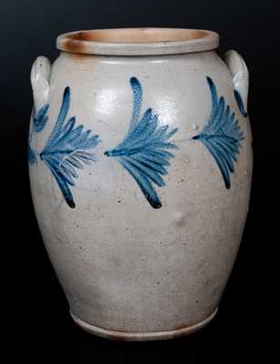 3 Gal. Decorated Baltimore Stoneware Jar,circa 1840