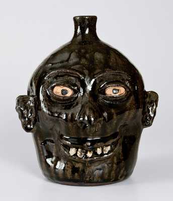 Lanier Meaders Stoneware Face Jug with Rock Teeth