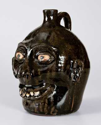 Lanier Meaders Stoneware Face Jug with Rock Teeth