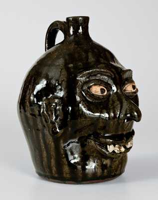 Lanier Meaders Stoneware Face Jug with Rock Teeth