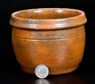 Rare D. M. BAKER S POTTERY / WAYNESBORO, PA Glazed Redware Jar