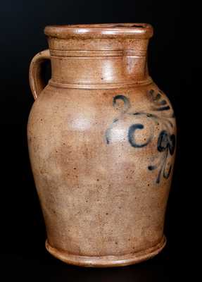 Stoneware Pitcher with Floral Decoration att. Wingender Pottery, Haddonfield, NJ