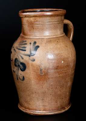 Stoneware Pitcher with Floral Decoration att. Wingender Pottery, Haddonfield, NJ