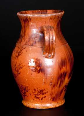 Attrib. Jacob Medinger, Montgomery Co., PA Open-Handled Redware Vase